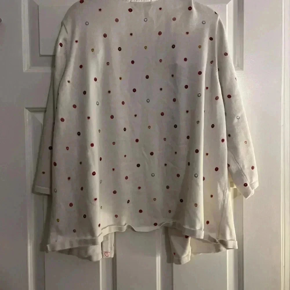 CJ Banks Cardigan with hearts Size 2x - Picture 2 of 5
